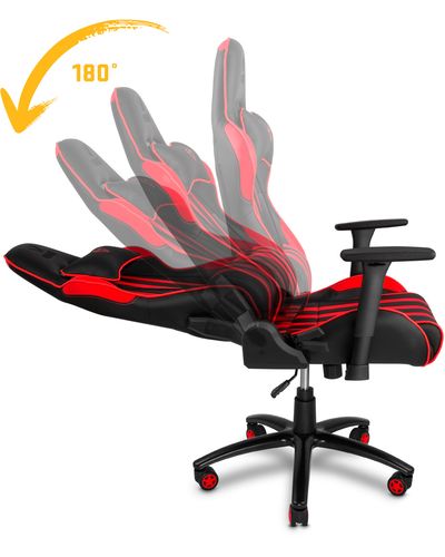 Yenkee YGC 100RD Sabotage Gaming Chair - Red, 10 image