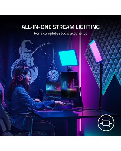 კომპიუტერის განათება Razer Professional studio lighting Key Light Chroma 2800lm 3000К-7000К RGB , 3 image - Primestore.ge