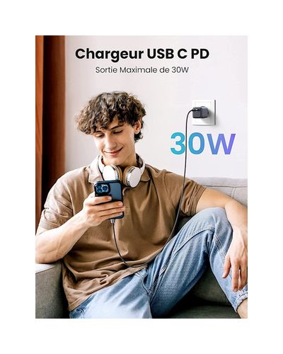 Charger UGREEN CD319 (90666) Nexode, 30W, Single port, USB-C, Type-c, Space Gray, 2 image