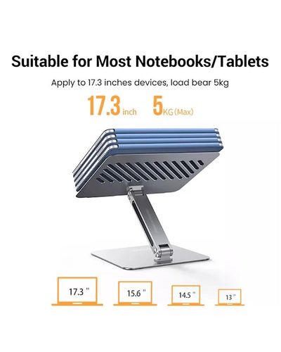 Notebook stand UGREEN LP339 (40291), Laptop Stand, Silver, 4 image