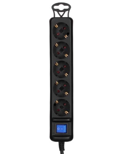 Power strip 2E Power strip 5XSchuko switch 3G*1.5мм, 5м, black, 3 image