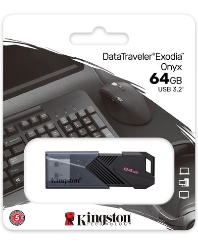 Flash memory card Kingston 64GB USB 3.2 Gen1 DT Exodia Onyx, 4 image
