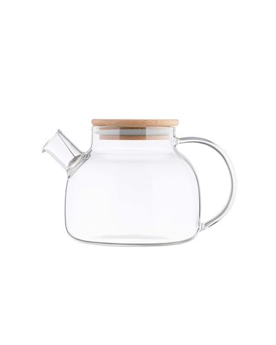 Teapot ARDESTO Tea pot Ardesto, 1000 ml, borosilicate glass, bamboo