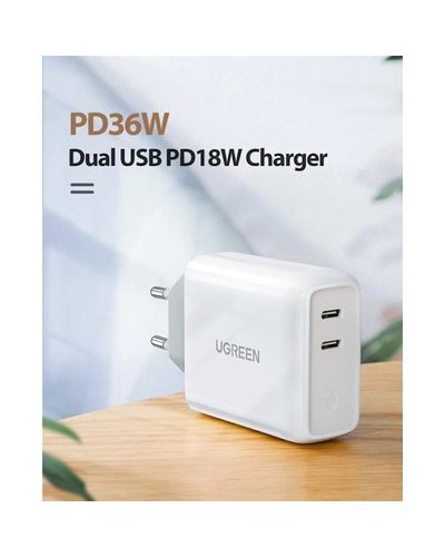 Charger UGREEN CD199 (70264), 36W, USB-C, White, 2 image