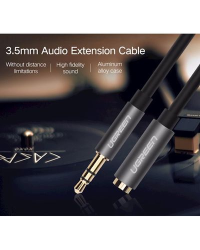აუდიო კაბელი UGREEN AV118 (10538) 3.5mm Male to 3.5mm Female Extension Cable 5m (Black) , 3 image - Primestore.ge