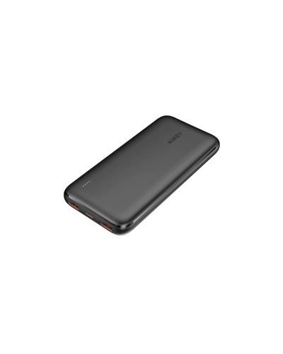 Portable charger Aukey PB-N73C 10000mAh 18W PD Power Bank with Integrated USB-C Cable, Black, 2 image