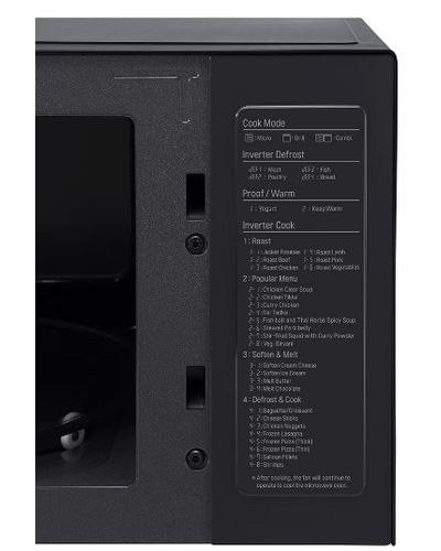 მიკროტალღური ღუმელი LG MH6565DIS.BBKQCIS Black 25L , 5 image - Primestore.ge