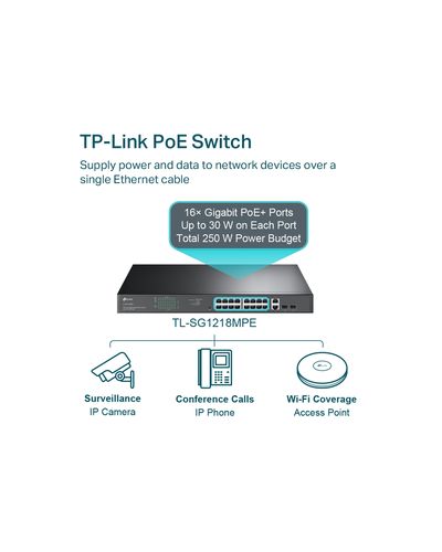 Switch TL-SG1218MPE, TP-Link, 18-Port Gigabit Easy Smart 18-Port Gigabit Easy Smart, 4 image