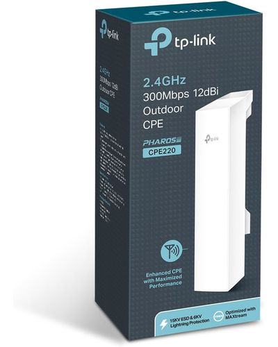 როუტერი TP-Link CPE220 2.4GHz 300Mbps 12dBi Outdoor CPE , 4 image - Primestore.ge