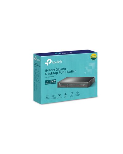 სვიჩი TL-SG1008P, TP-Link, 8-Port Gigabit Desktop Switch with 4-Port PoE+ , 3 image - Primestore.ge