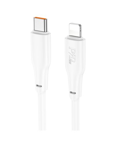 USB კაბელი Hoco X93 Force PD20W charging data cable Type-C to Lightning cable (1m) White  - Primestore.ge