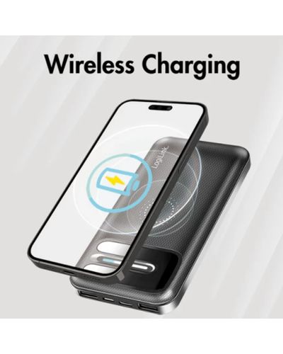 Portable charger Logilink PA0305 Power Bank 8000mAh Wireless Charging + 2x USB-A, 6 image