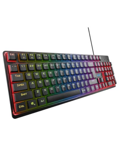 კლავიატურა NOXO FUSIONLIGHT Rainbow Backlit Gaming Keyboard EN/RU Black , 2 image - Primestore.ge
