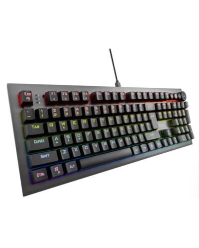 კლავიატურა NOXO CONQUEROR Mechanical Rainbow Backlit Gaming Keyboard BLUE Switch EN/RU Black , 2 image - Primestore.ge
