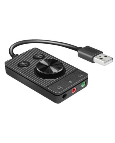 აუდიო ადაპტერი Logilink UA0397 USB 2.0 Audio Adapter With Volume Control 3x 3.5 mm/F Black , 3 image - Primestore.ge
