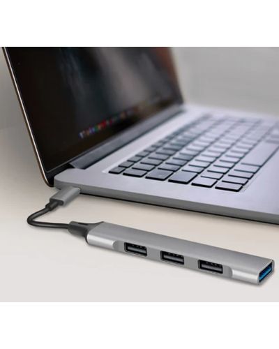 USB ჰაბი Logilink UA0392 USB3.2 Type-C 4-port Slim Hub With Aluminum Casing , 4 image - Primestore.ge