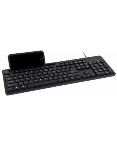 Keyboard Gembird KB-UM-108 Multimedia keyboard with phone stand, 3 image