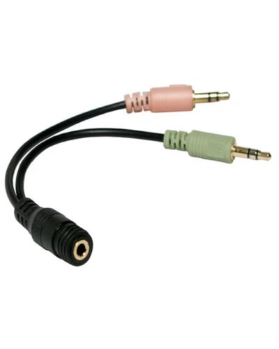 Adapter Logilink CA0020 Audio adapter 3.5 stereo 4p. female to 2 x 3.5 stereo male, 2 image