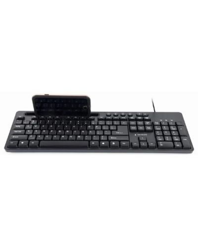 Keyboard Gembird KB-UM-108 Multimedia keyboard with phone stand, 2 image