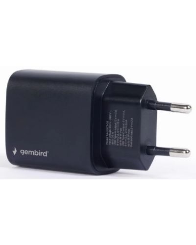 ადაპტერი Gembird TA-UQC3-03 USB Type-C fast charger 18 W Black , 2 image - Primestore.ge