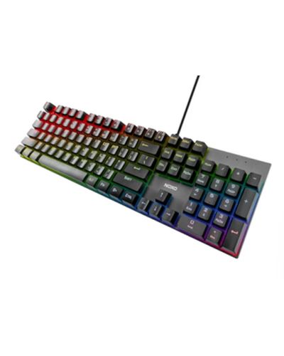 კლავიატურა NOXO RETALIATION Mechanical Rainbow Backlit Gaming Keyboard BLUE Switch EN/RU Black , 2 image - Primestore.ge
