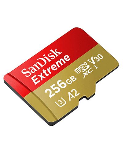 მეხსიერების ბარათი SanDisk 256GB Extreme MicroSDXC UHS-I Card Up to 190MB/s/C V30/4K/A2 SDSQXAV-256G-GN6MN , 2 image - Primestore.ge