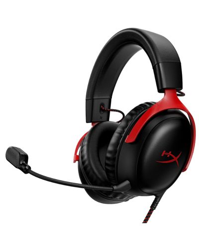 ყურსასმენი HyperX Cloud III – Wired Gaming Headset, PC, PS5, Xbox Series X|S Black/Red (727A9AA)  - Primestore.ge