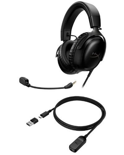 ყურსასმენი HyperX Cloud III – Wired Gaming Headset, PC, PS5, Xbox Series X|S Black (727A8AA) , 5 image - Primestore.ge