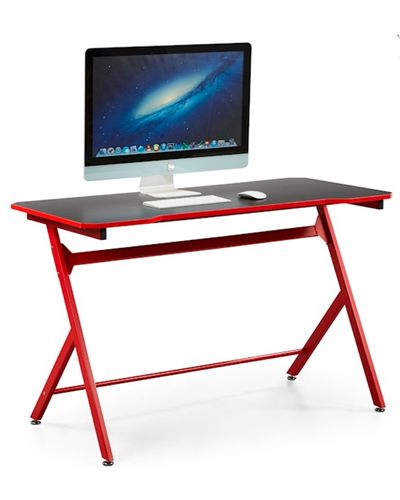 Gaming desk Furnee TE-008, Gaming Desk, Red/Black