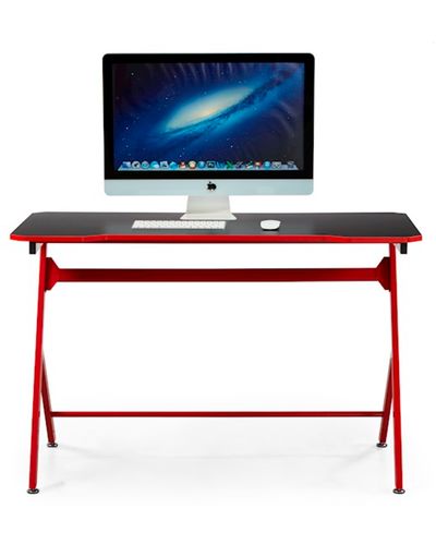 Gaming desk Furnee TE-008, Gaming Desk, Red/Black, 2 image