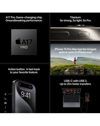 მობილური ტელეფონი Apple iPhone 15 Pro 128GB Blue Titanium , 8 image - Primestore.ge