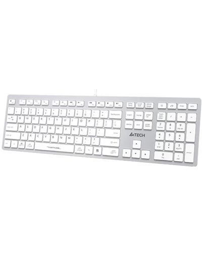 კლავიატურა A4tech Fstyler FX50 Low Profile Scissor Switch Keyboard EN/RU White , 2 image - Primestore.ge