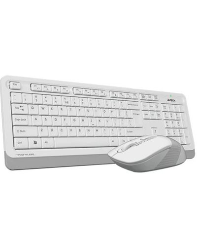 Keyboard with mouse A4tech Fstyler FG1010 Wireless Combo Set EN/RU White, 2 image