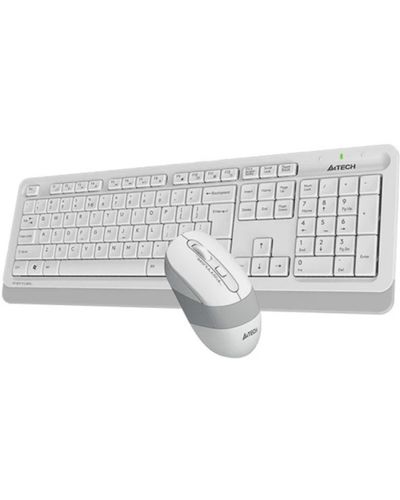 Keyboard with mouse A4tech Fstyler FG1010 Wireless Combo Set EN/RU White, 3 image