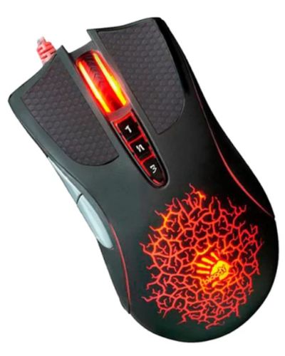 მაუსი A4tech Bloody A90 LIGHT STRIKE RGB Gaming Mouse Black , 2 image - Primestore.ge