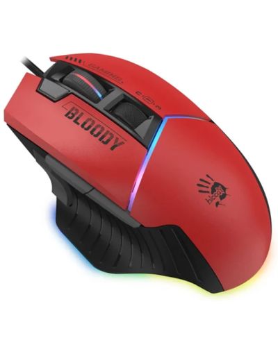 Mouse A4tech Bloody W95 Max Sports RGB Gaming Mouse Sports Red, 2 image