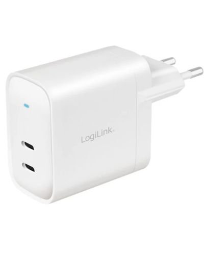 ადაპტერი Logilink PA0283 USB power socket adapter 2xUSB-C port GaN-Technology PD 65W , 3 image - Primestore.ge