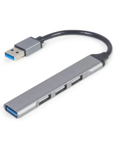 USB ჰაბი Gembird UHB-U3P1U2P3-02 4-port USB hub (USB3 x 1 port, USB2 x 3 ports) Silver  - Primestore.ge