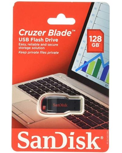 USB ფლეშ მეხსიერება SanDisk Cruzer Blade 128GB SDCZ50-128G-B35 , 2 image - Primestore.ge