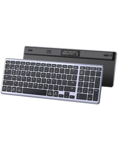 Keyboard UGREEN KU005 (15258), Wireless, Rechargeable, Bluetooth, 2.4G, Keyboard, Black/Gray, 2 image