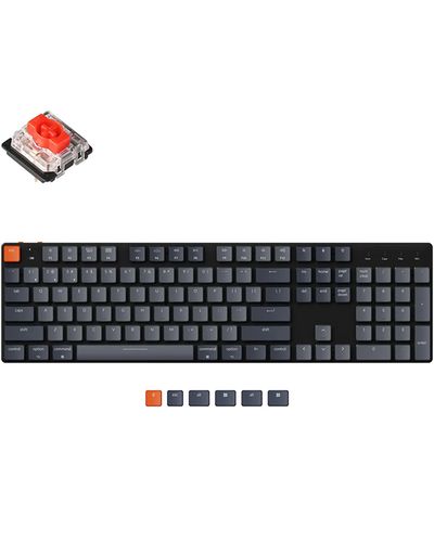 Keyboard Keychron K5 104 Key Optical Red Low profile RGB Hot-swap Black, 2 image