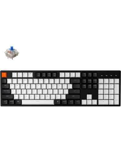 Keyboard Keychron C1 104 Key Gateron G pro Blue Hot-swap USB RGB Black, 2 image