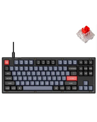კლავიატურა Keychron V1 100 Key QMK Keychron K PRO Red Hot-Swap RGB Frosted Black  - Primestore.ge