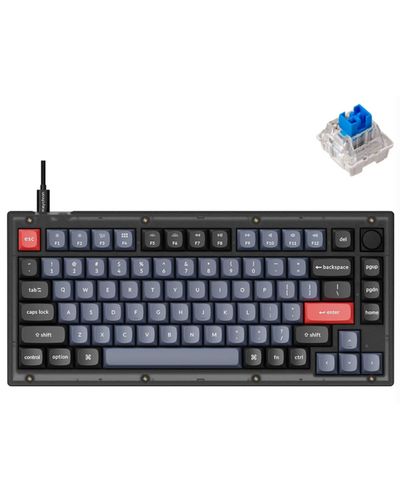Keyboard Keychron V1 68 Key QMK Keychron K PRO Blue Hot-Swap RGB Knob Frosted Black