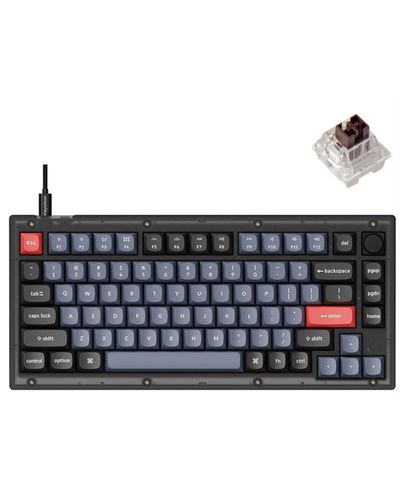 Keyboard Keychron V1 68 Key QMK Keychron K PRO Brown Hot-Swap RGB Knob Frosted Black