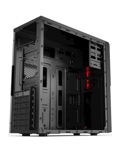 Computer case 2E ALFA (E190-3U) MidT, 2xUSB2.0, 1xUSB3.0, steel (side panel), without PSU, black, 3 image