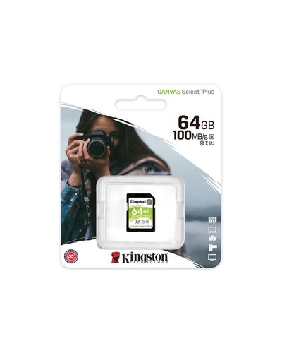 მეხსიერების ბარათი Kingston SD 64GB C10 UHS-I R100MB/s , 3 image - Primestore.ge