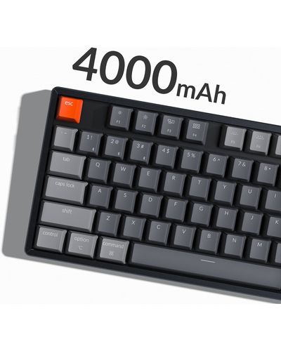 Keyboard Keychron K8 87 Key Gateron G pro Brown RGB Hot-swap Aluminum Frame Black, 2 image