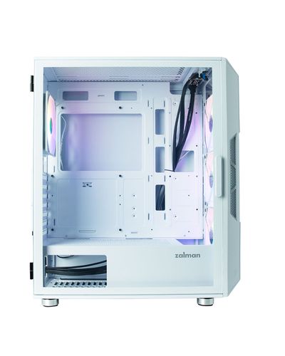Computer case Zalman I3 Neo, without PSU, 1xUSB3.0, 2xUSB2.0, 4x120mm RGB, TG Side Panel, ATX, White, 3 image
