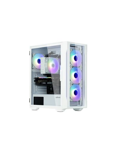 კომპიუტერის ქეისი Zalman Computer case I3 Neo TG, without PSU, 1xUSB3.0, 2xUSB2.0, 4x120mm RGB, TG Side/Front Panel, ATX, White , 2 image - Primestore.ge